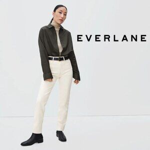 Everlane The Original Cheeky Jean White Cream Women's Size 23 Crop